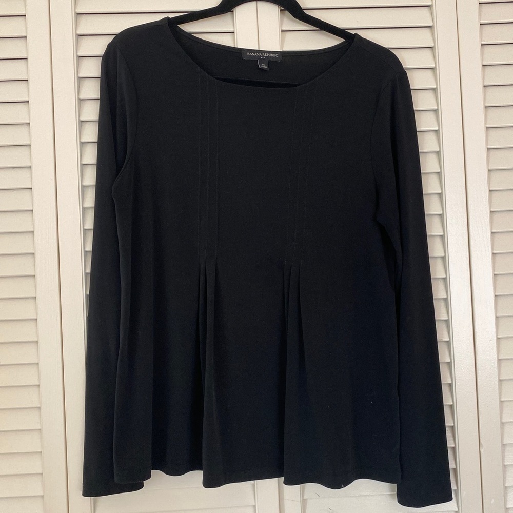 Banana Republic Long Sleeve Black Blouse Top - Picture 3 of 6